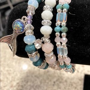 TRENDING➡️Stack Bracelets made w/ Swarovski Charms